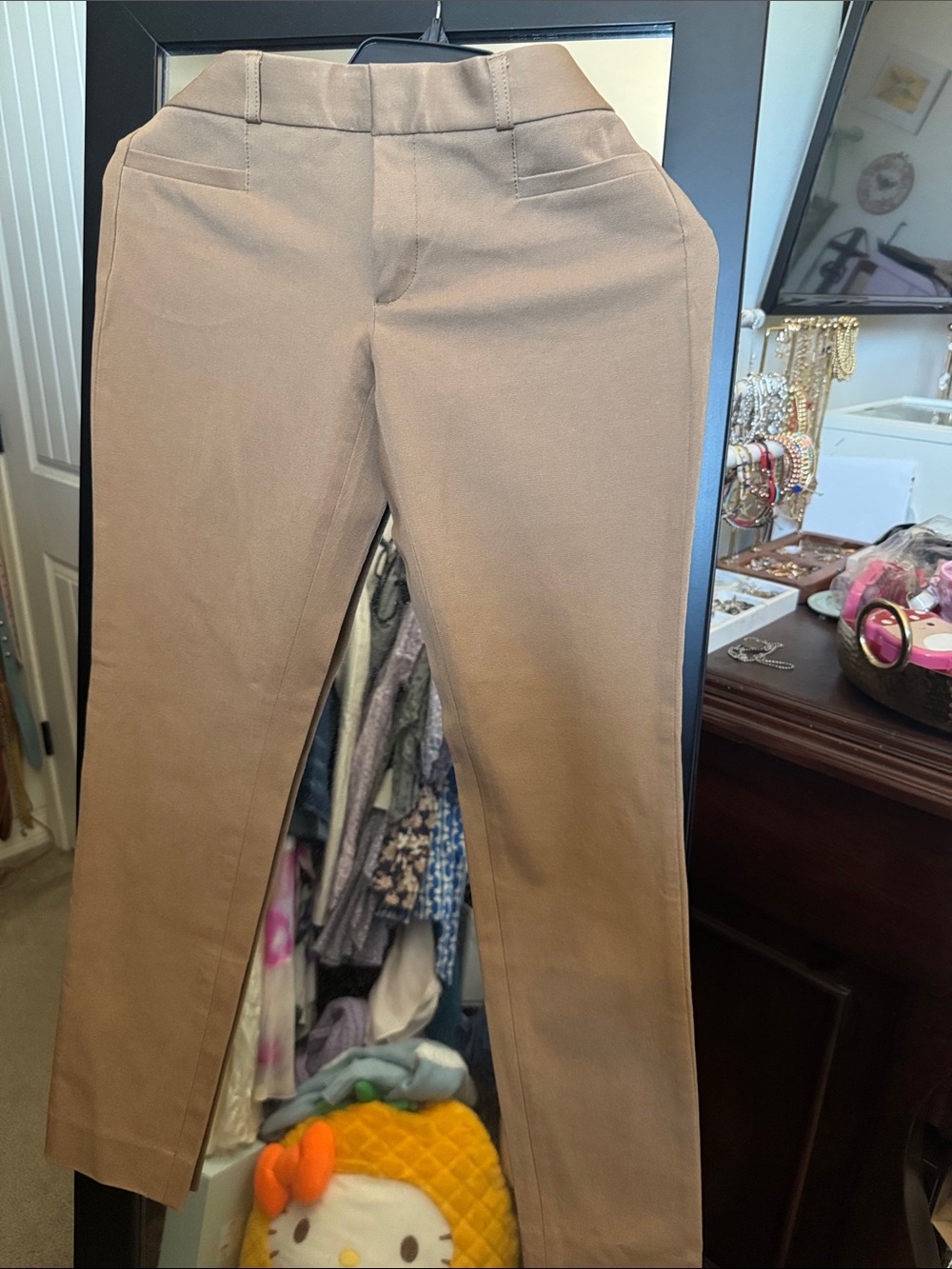 Banana Republic Tan Straight-Leg Pants